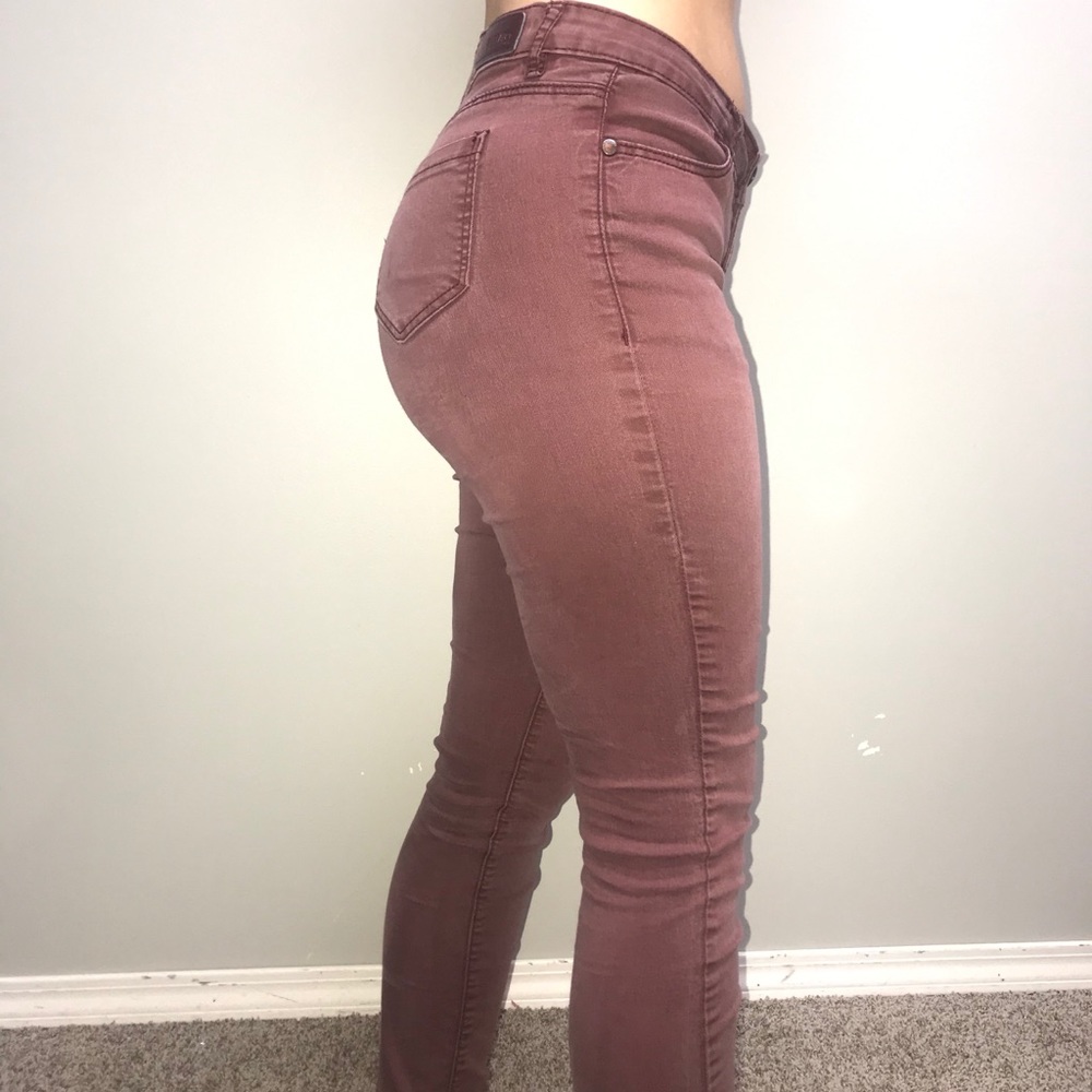 Burgundy jeans